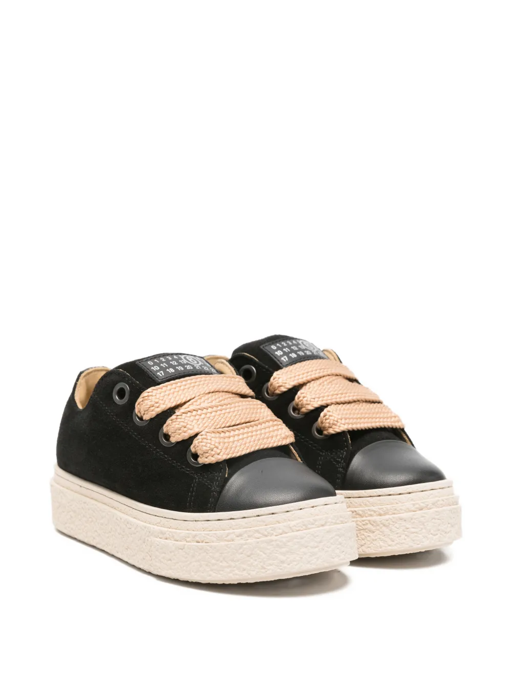 MM6 Maison Margiela Kids suede sneakers Zwart