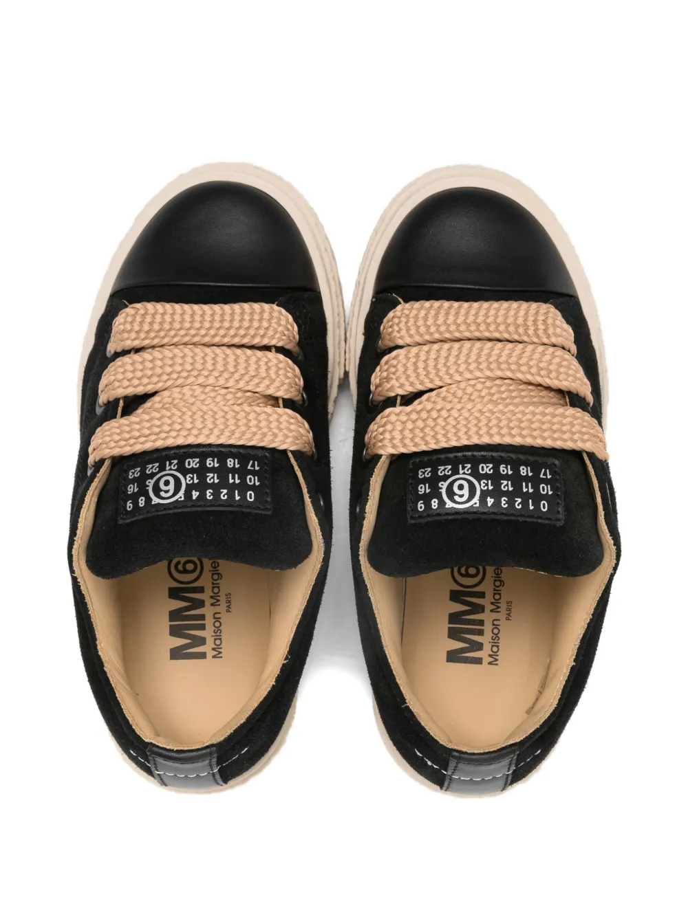 MM6 Maison Margiela Kids suede sneakers Zwart