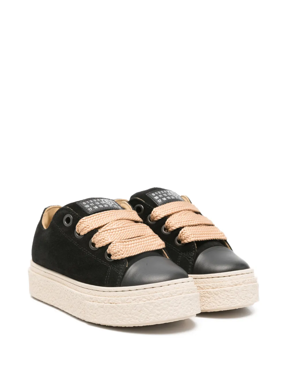 MM6 Maison Margiela Kids suede sneakers - Nero