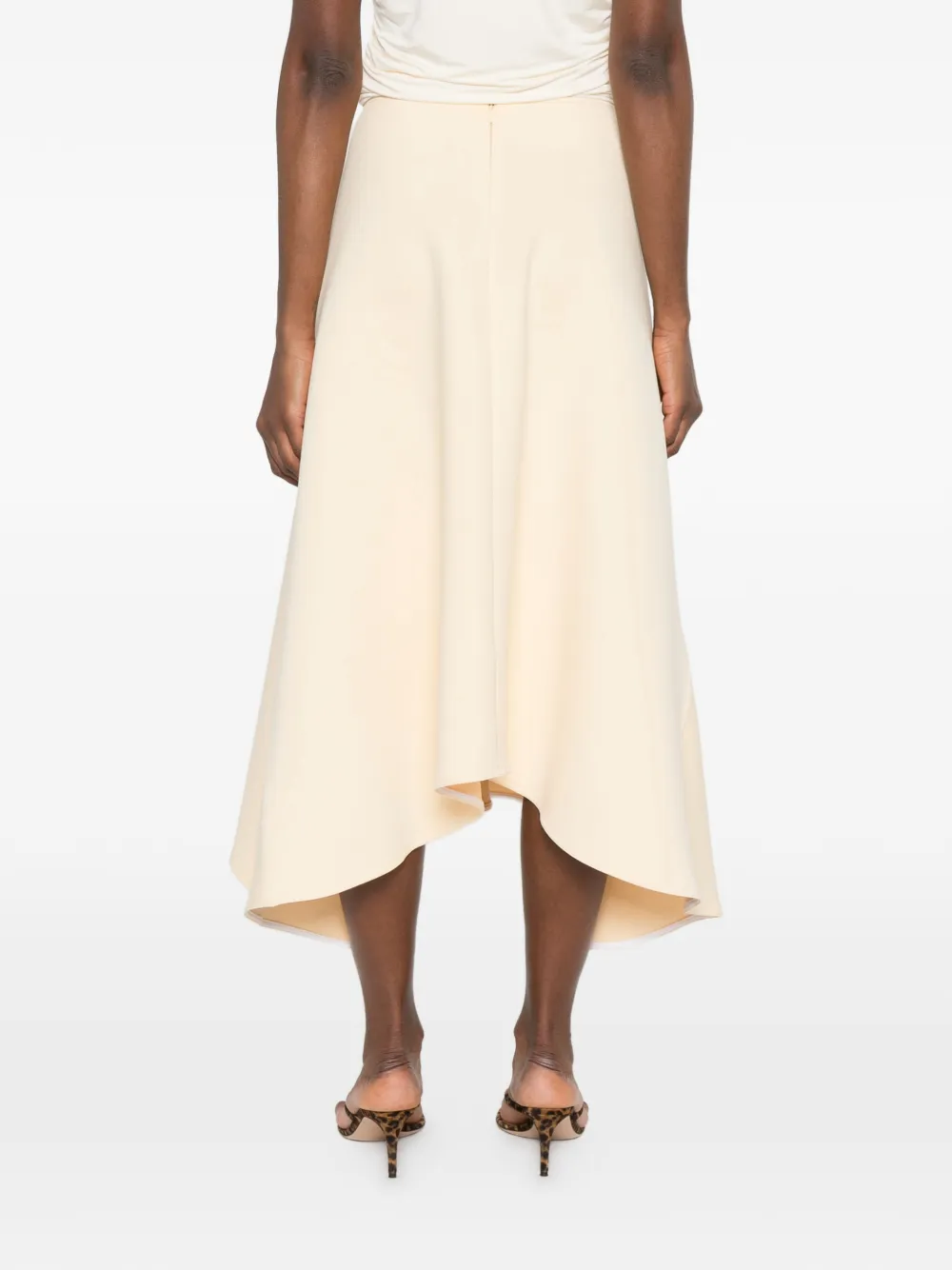 Plan C Asymmetrische rok Beige
