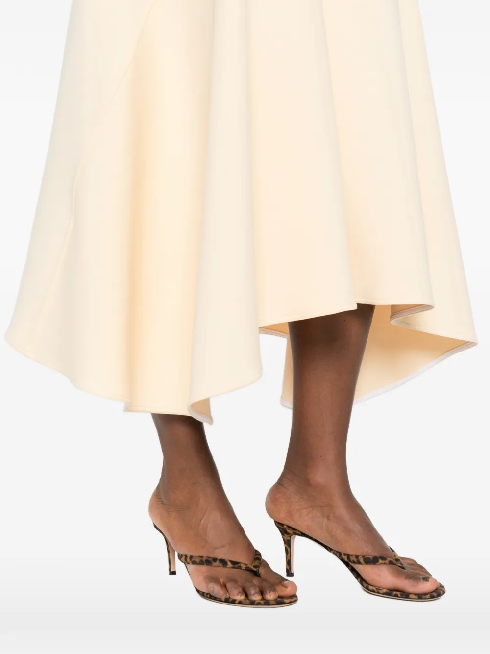 Plan C Asymmetrische rok Beige