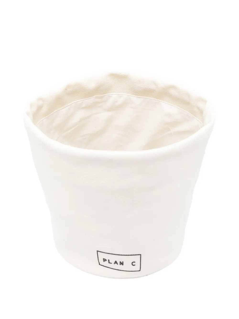 Plan C Bucket-tas met logo Wit