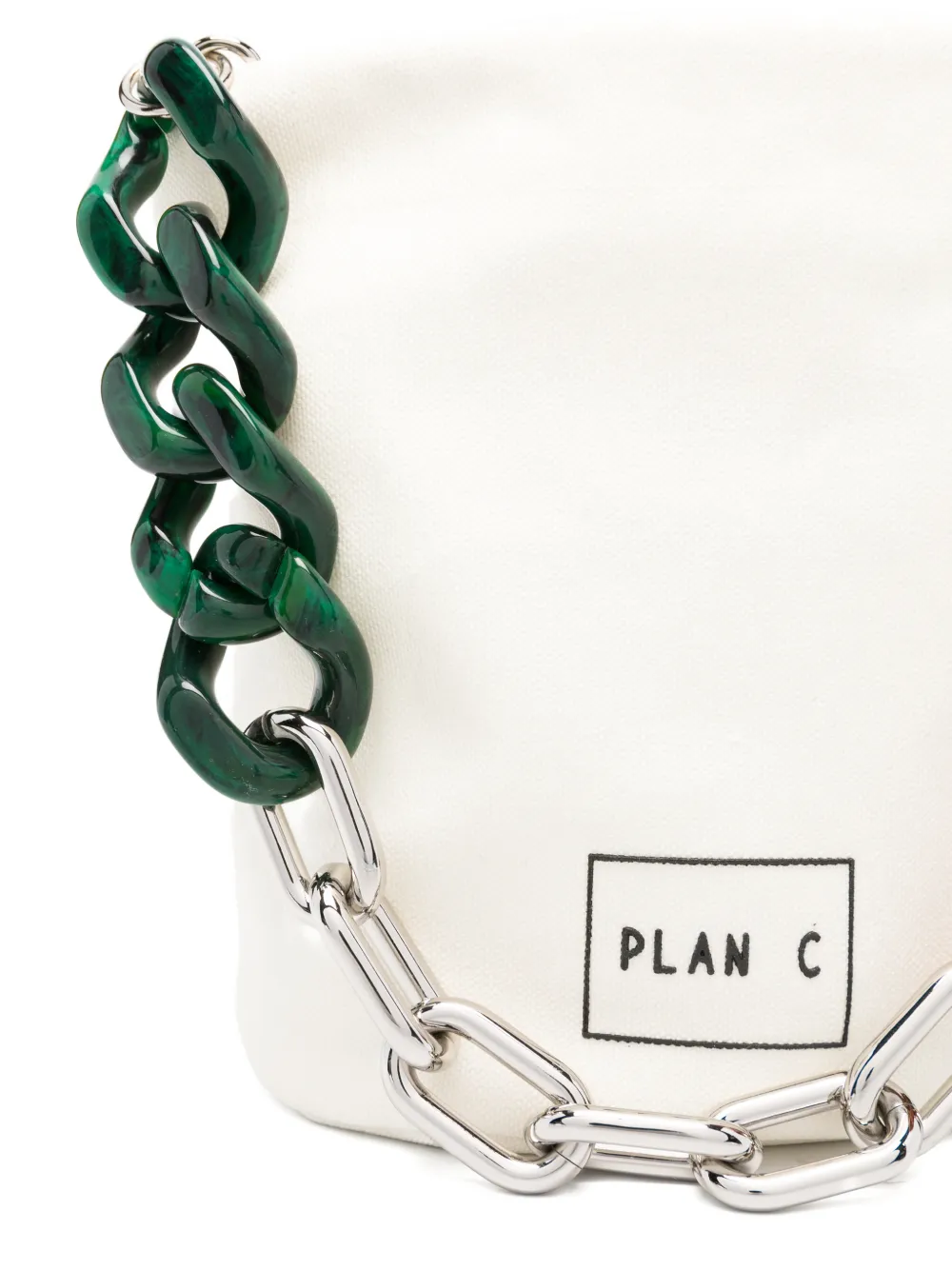 Plan C Bucket-tas met logo Wit