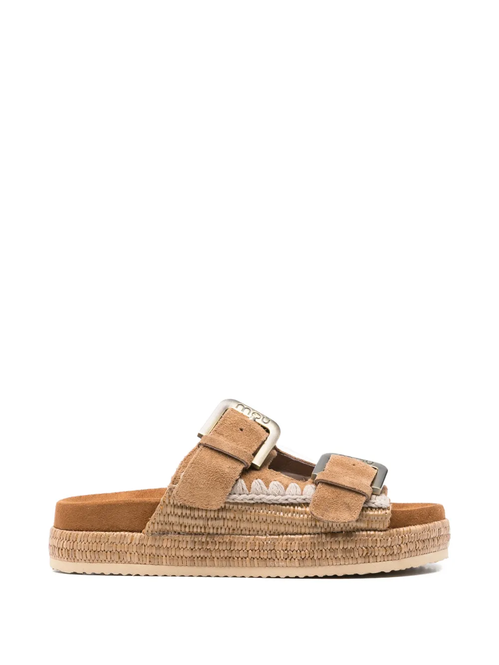 Mou buckle detail sandals Beige