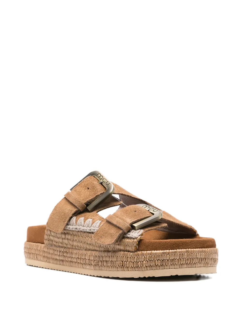 Mou buckle detail sandals Beige