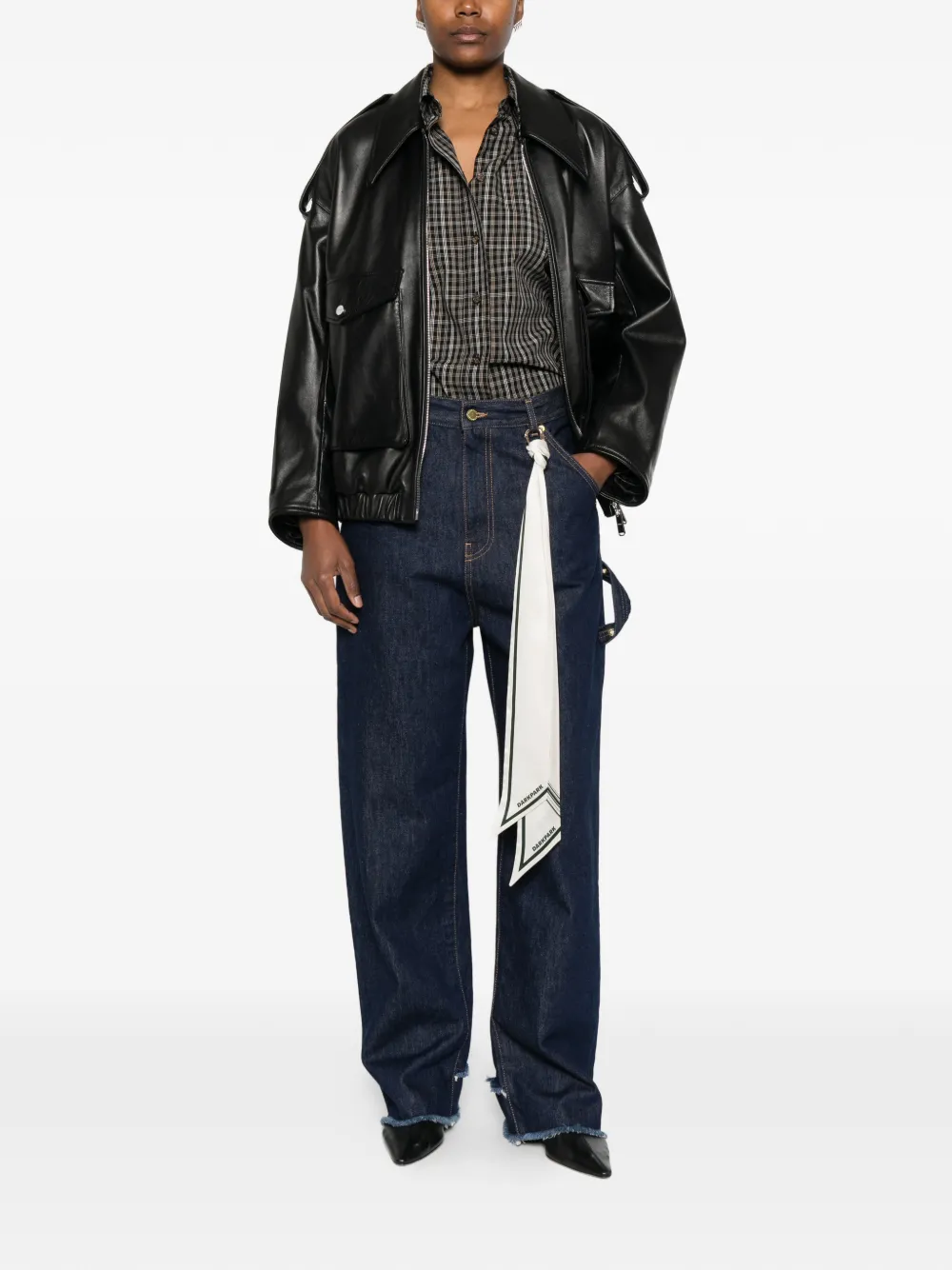  Dondup Front-pocket Leather Jacket - Black 