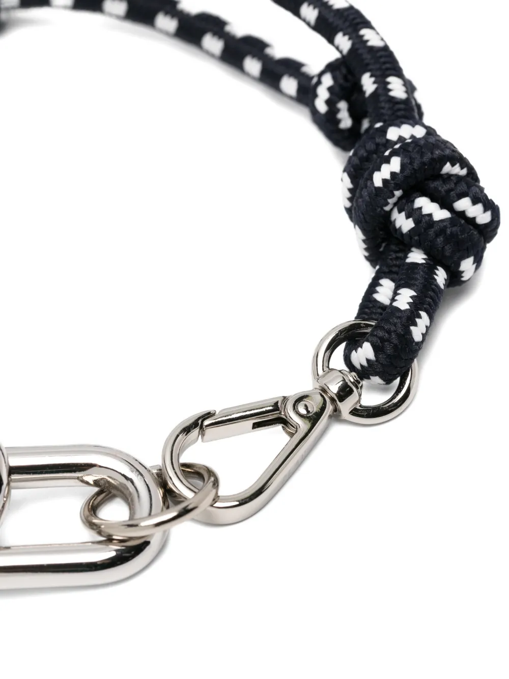  Plan C Knotted Chain-detail Necklace - Silver 