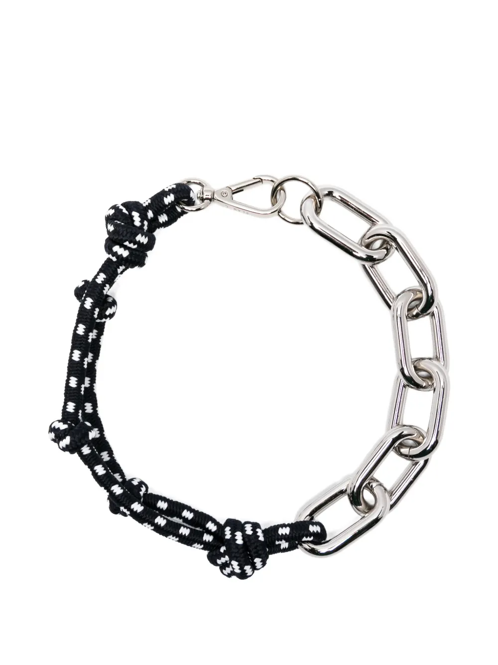 Plan C knotted chain-detail necklace - Argento