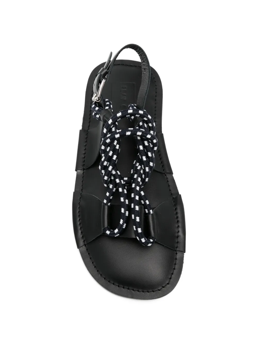 Plan C braided-yarn sandals Zwart