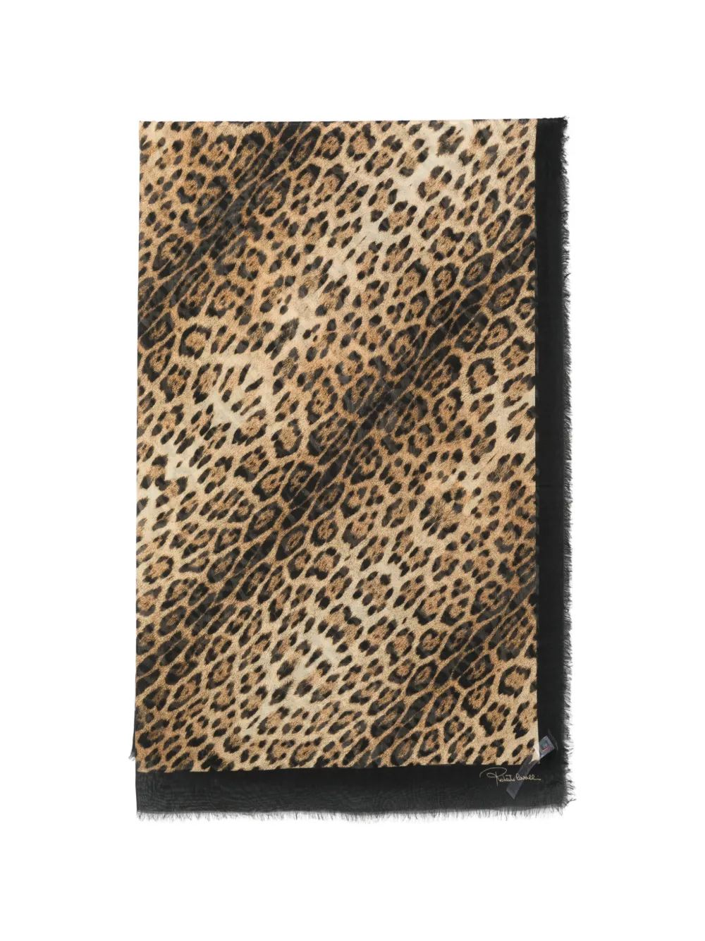 Roberto Cavalli leopard-print scarf - Toni neutri