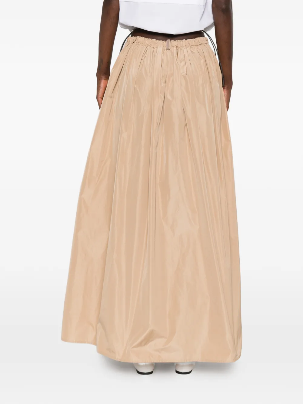 Fabiana Filippi Gesmockte maxi-rok met trekkoord Beige