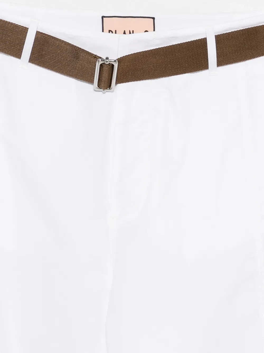 Plan C Broek met ceintuur Wit