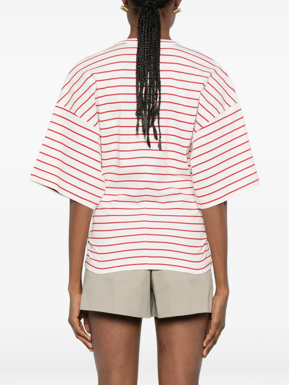 Plan C Gestreept T-shirt Wit