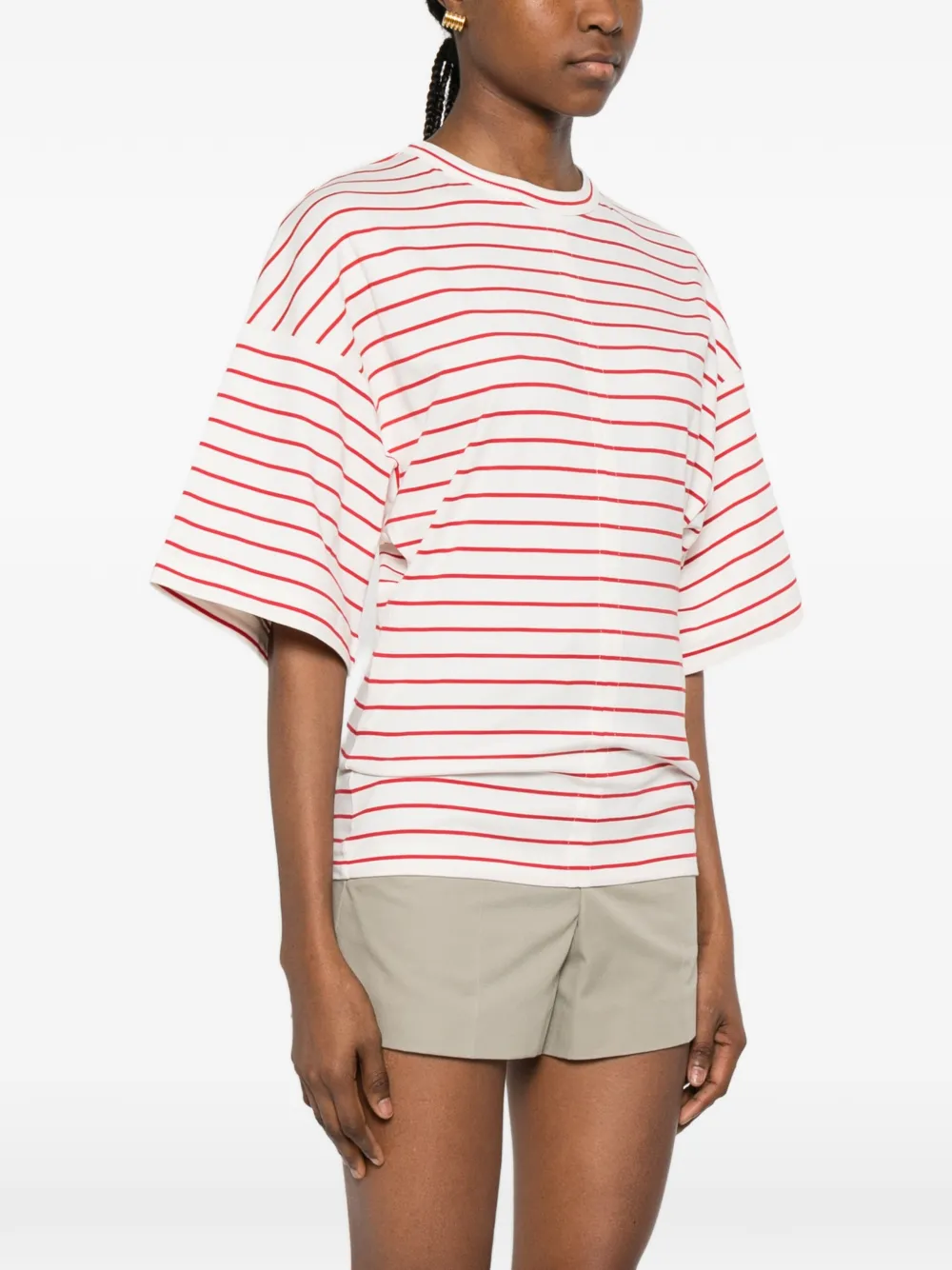 Plan C Gestreept T-shirt Wit