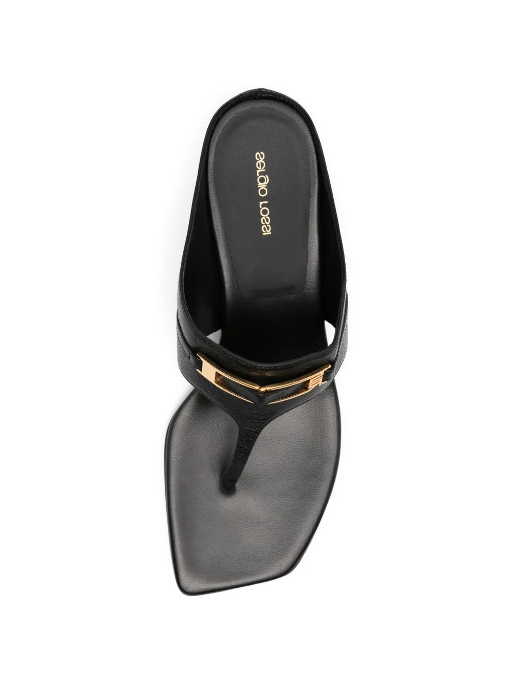 Sergio Rossi Sandalen met vierkante neus Zwart