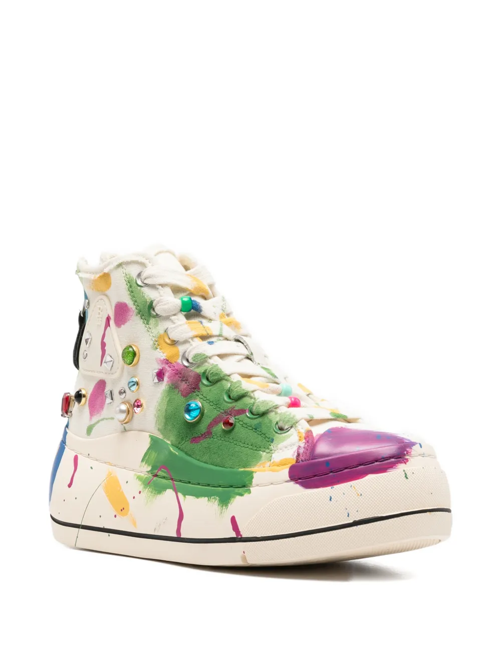 R13 Verfraaide sneakers Beige