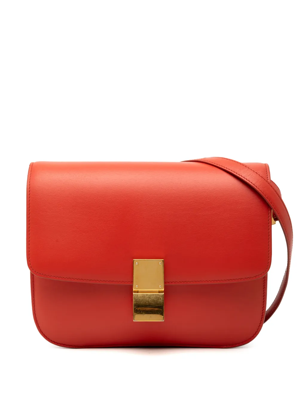 Celine Pre-Owned Borsa a tracolla Classic Box in pelle di vitello media 2000-2025 - Rosso