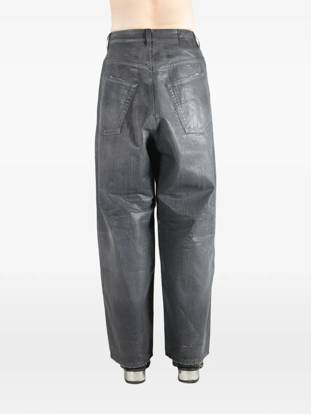 Balenciaga Broek met zak met knoopsluiting Grijs