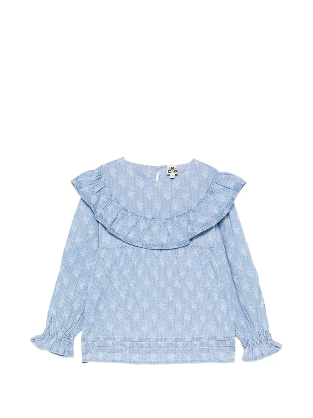 Bonton Mindy ruffled printed top - Blu