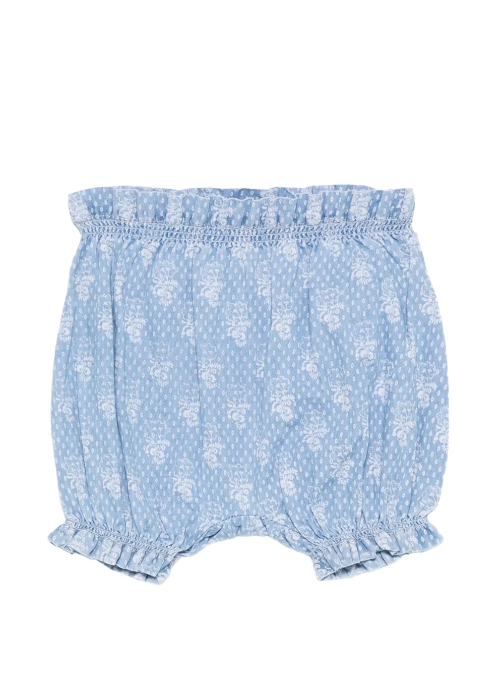Bonton ruffled floral-print bloomers - Blu