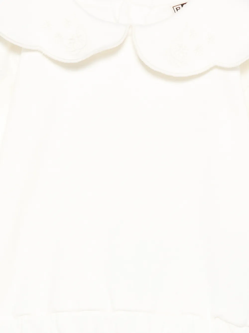  Bonton Martine Embroidered-collar Top - White 