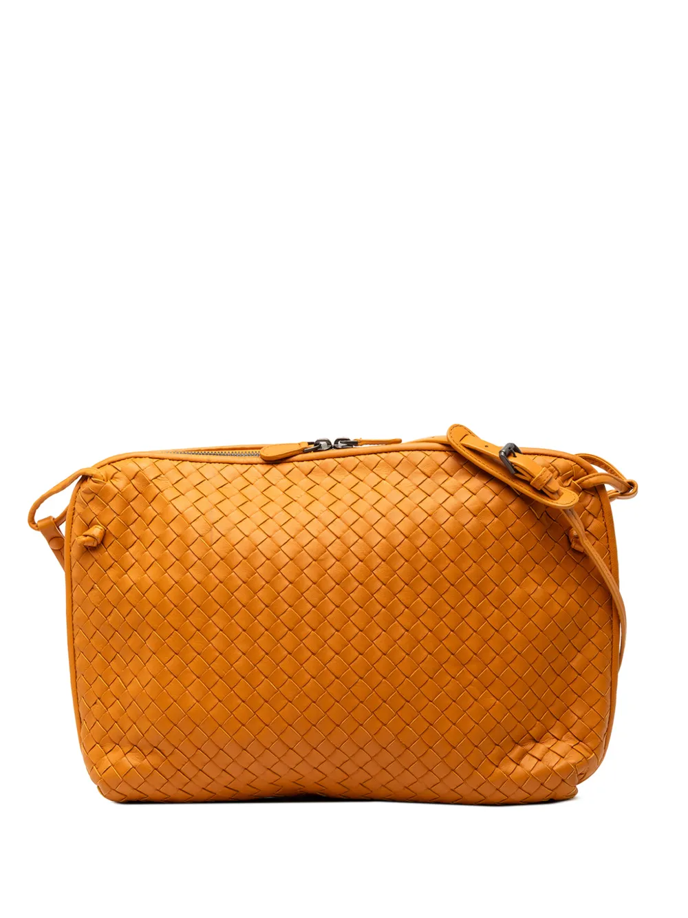 Bottega Veneta Pre-Owned 2011 Large Nappa Intrecciato Nodini crossbody bag - Arancione