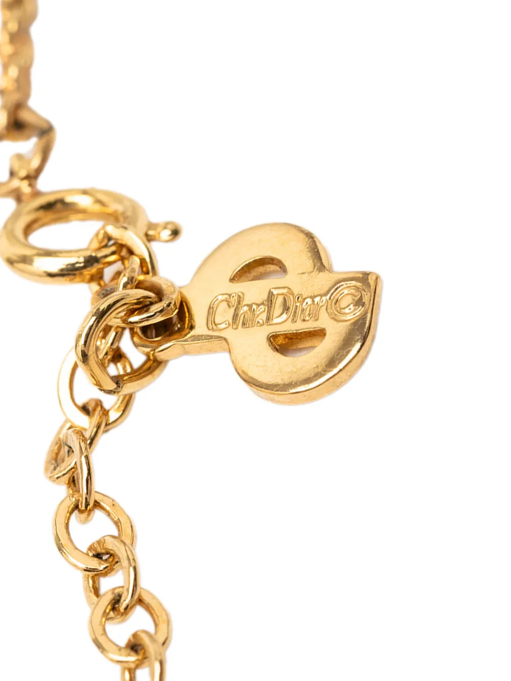 20th Century Gold Plated Cd Logo Pendant Rope Chain Necklace Costume Necklace
