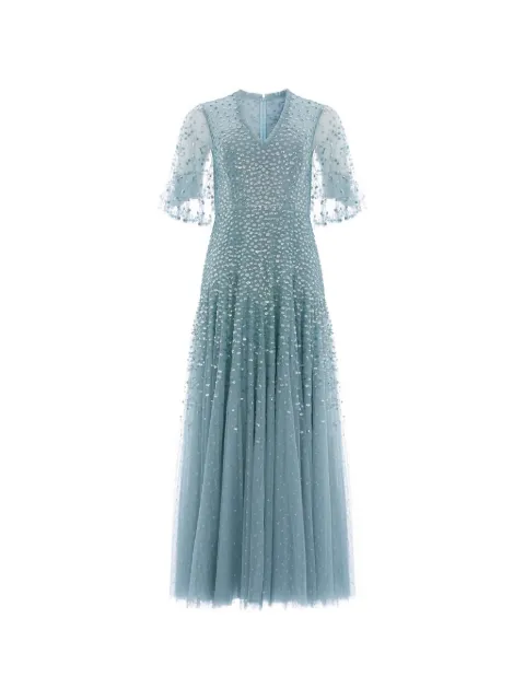 Needle & Thread sequin cape ankle gown
