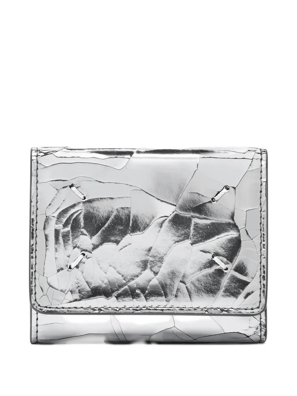 Maison Margiela textured trifold wallet - Argento