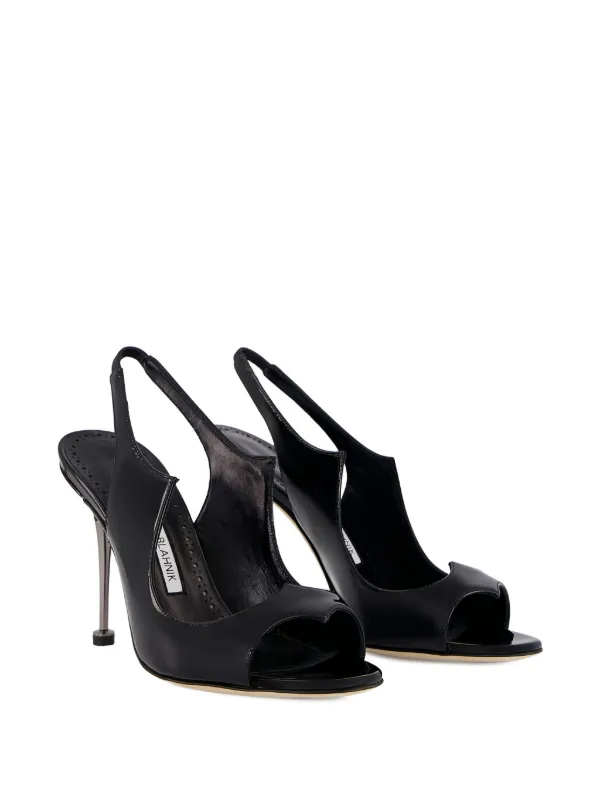 Manolo Blahnik スリングバック パンプス | ブラック | FARFETCH JP