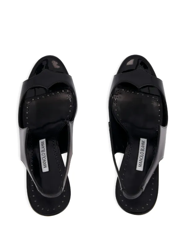 MANOLO BLAHNIK スリングバック パンプス ブラック Manolo Blahnik スリングバック パンプス | ブラック | FARFETCH JP