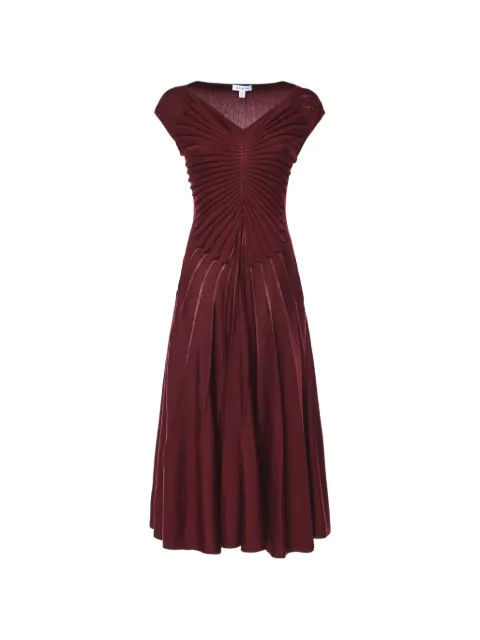 Alaïa midi V-neck pleated dress