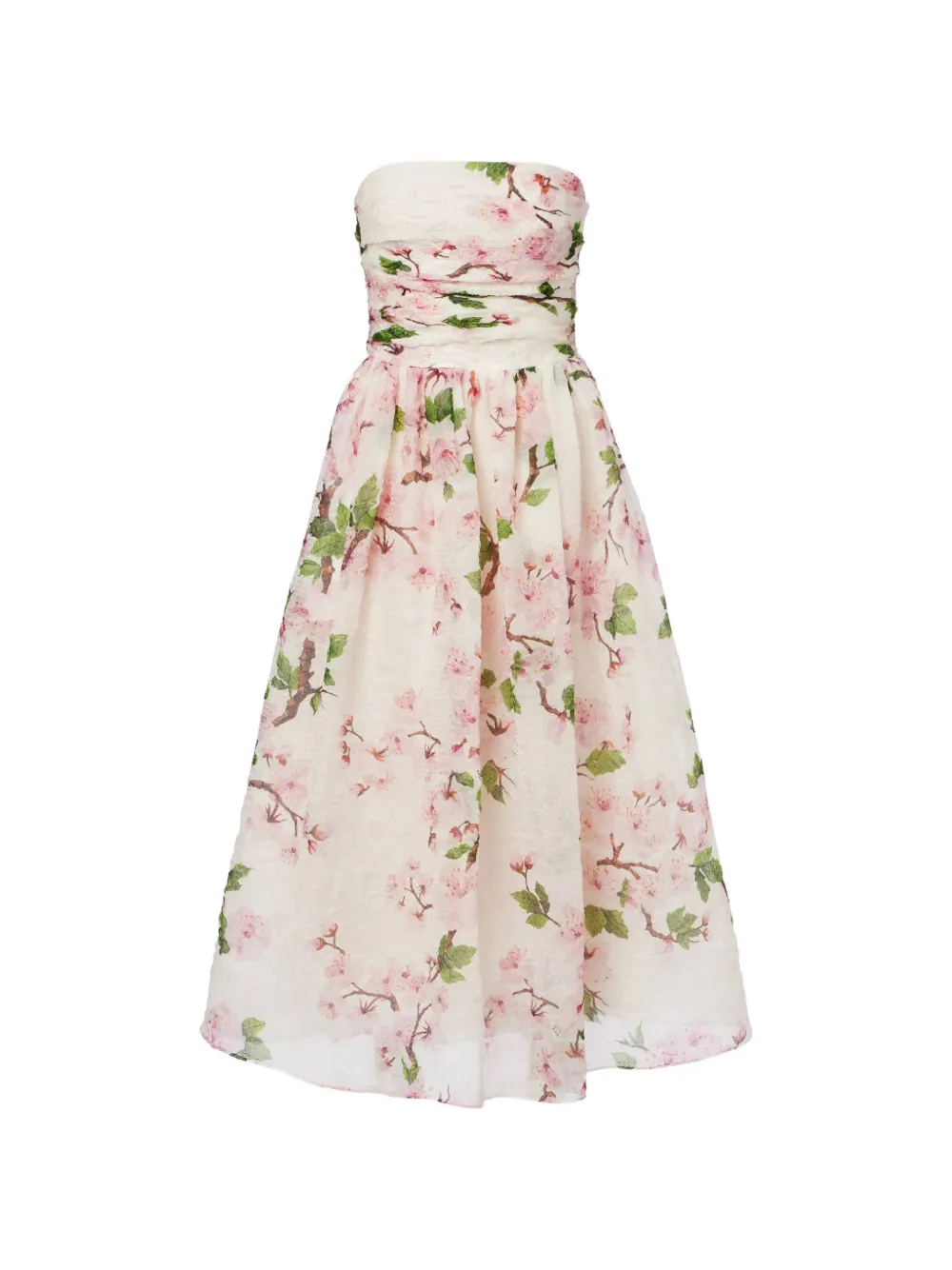 Oscar de la Renta floral strapless maxi dress - Toni neutri