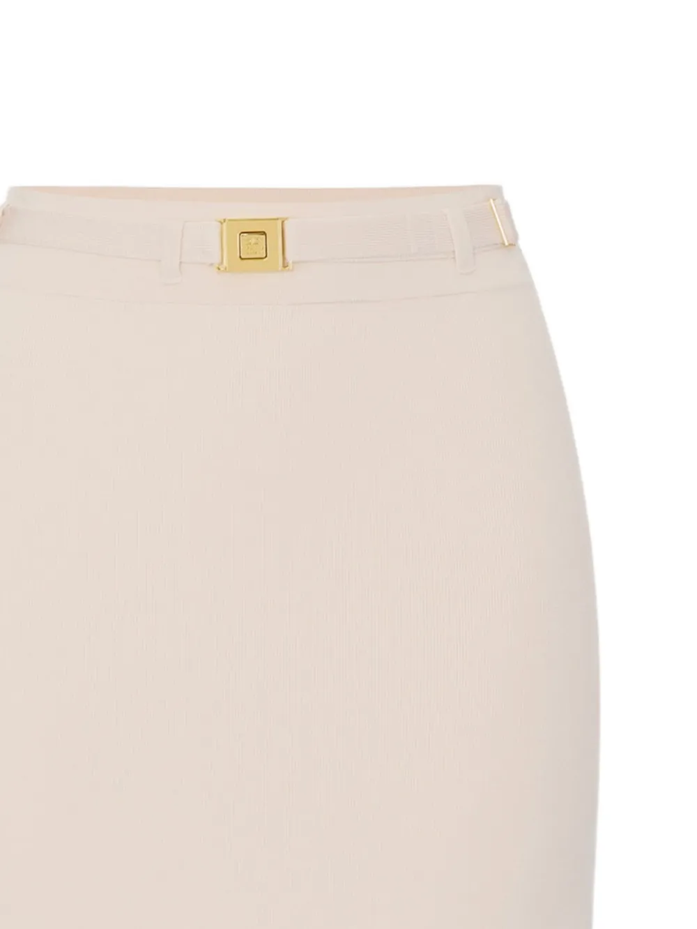 Elisabetta Franchi Midi-rok met ceintuur Beige