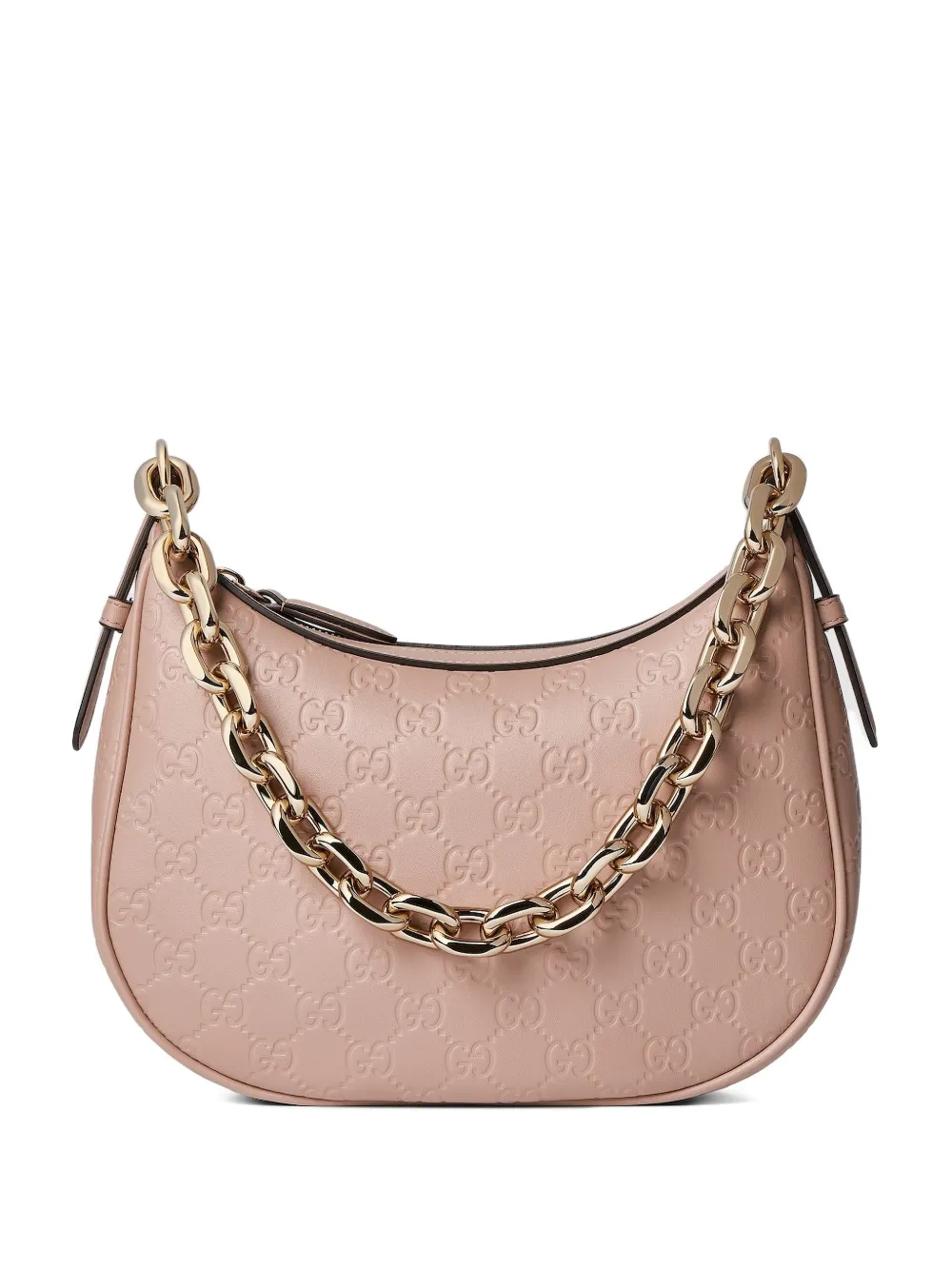 Gucci Medium Logo-pattern Chain Shoulder Bag In Pink