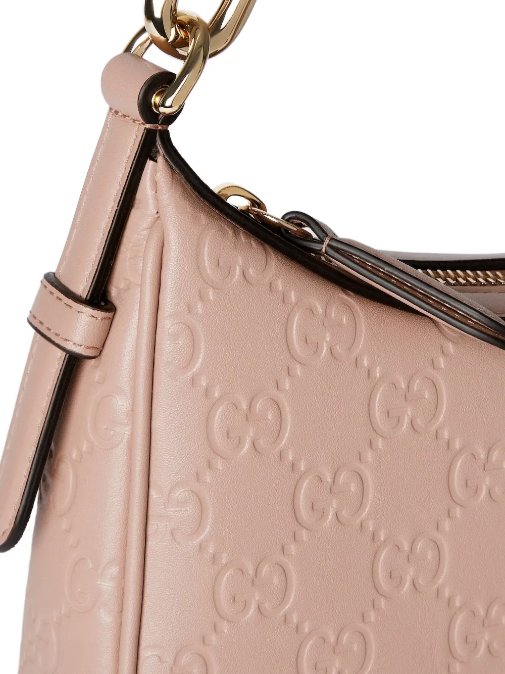 Gucci Medium schoudertas met ketting en logopatroon Roze