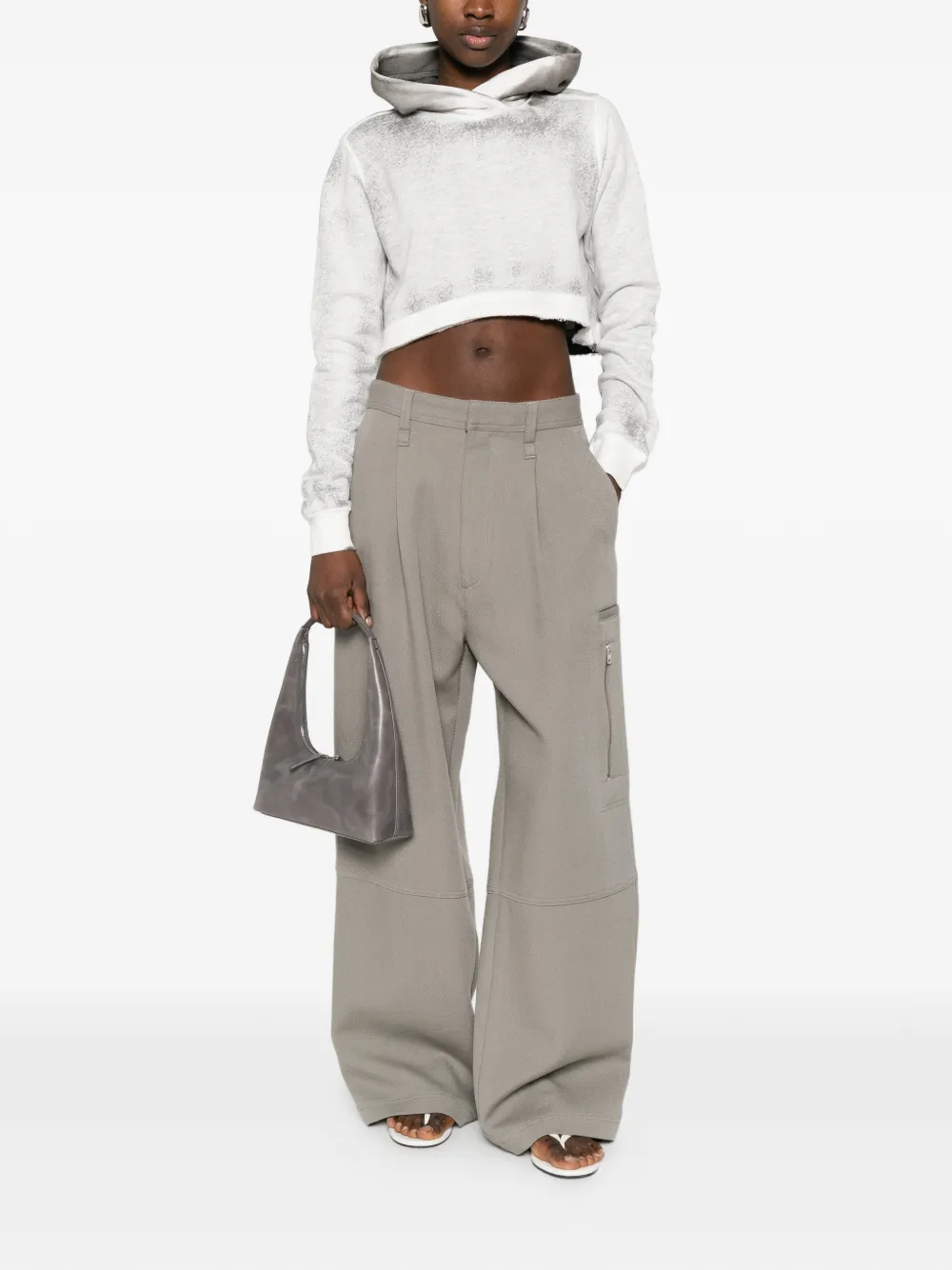  Thom Krom Hooded Knitted Top - Grey 
