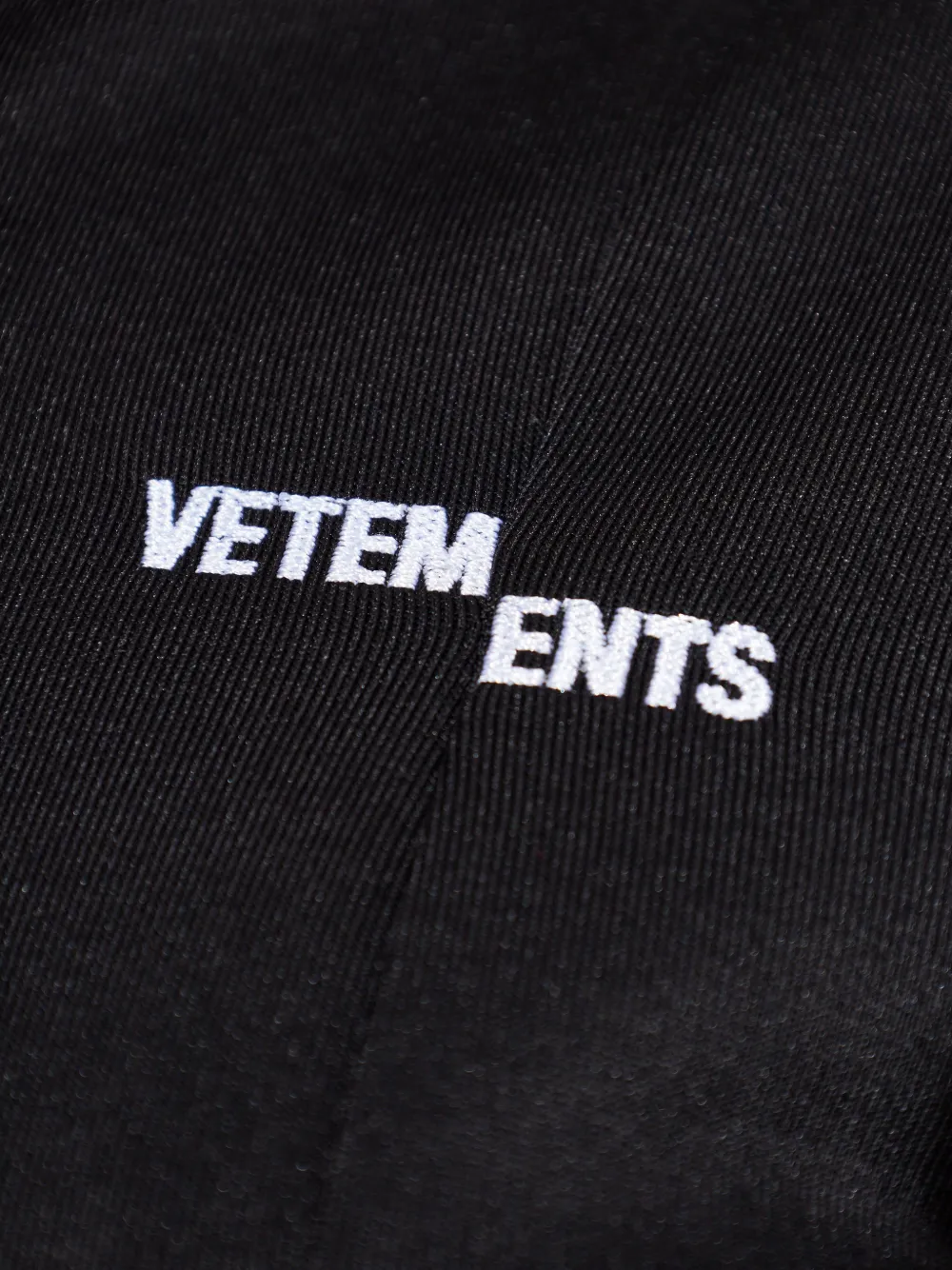 VETEMENTS Sweater met ritssluiting en logodetail Zwart