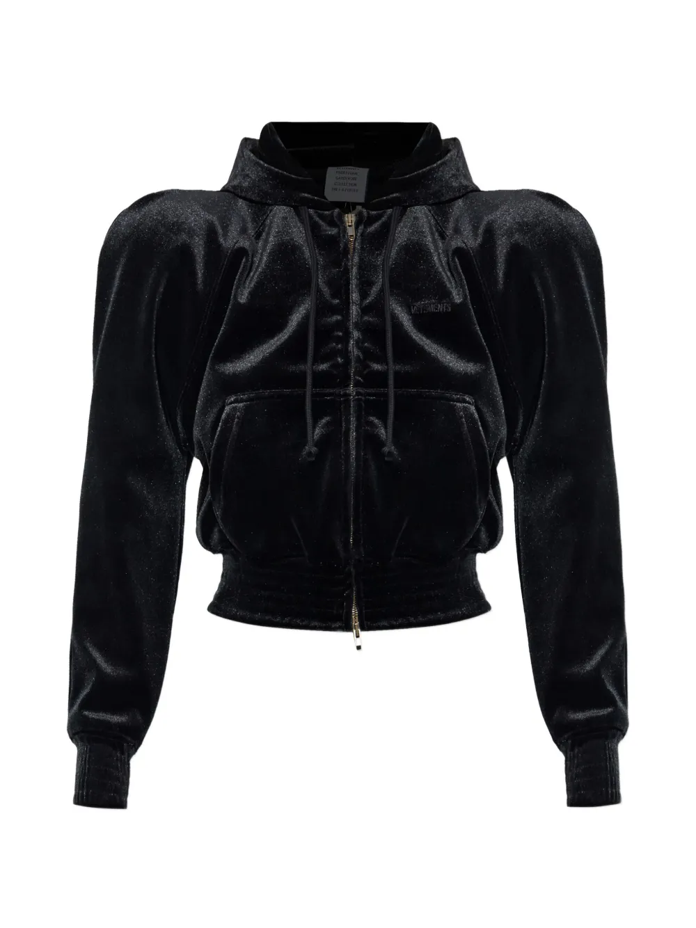 VETEMENTS long-sleeve hooded sweatshirt - Nero