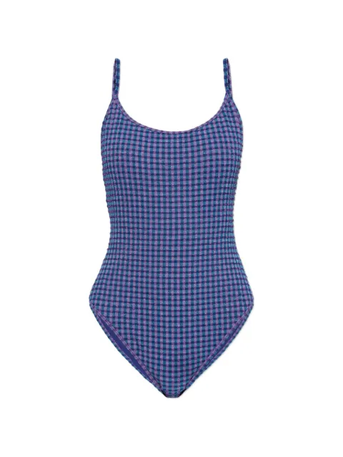 The Upside gingham-pattern one-piece 