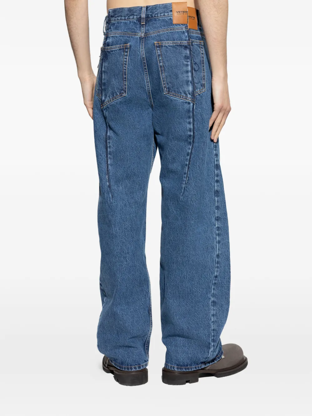 VETEMENTS Jeans met knoopsluiting Blauw