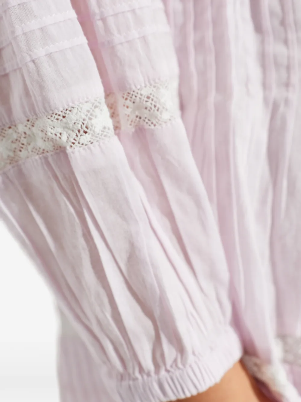 Winfrey Lace-Detail Pleated Mini Dress