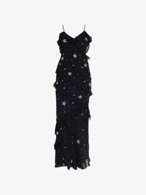 LoveShackFancy Vestido longo Rialto com babados