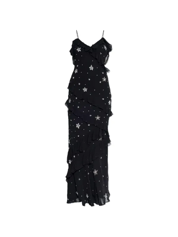 loveshackfancy rialto ruffle maxi dress Rialto Silk Ruffle Maxi Dress  V2V