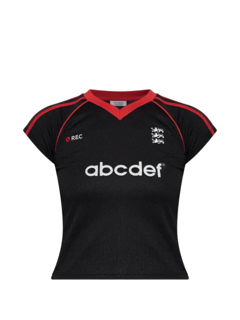 VETEMENTS letter print V-neck top