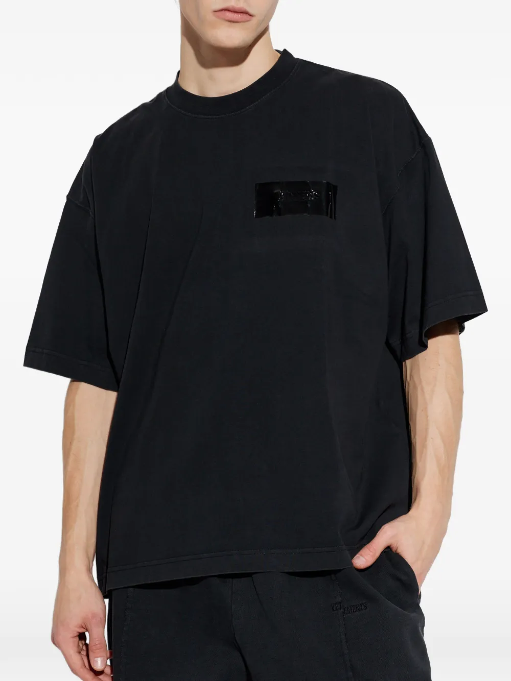 VETEMENTS T-shirt met print Zwart