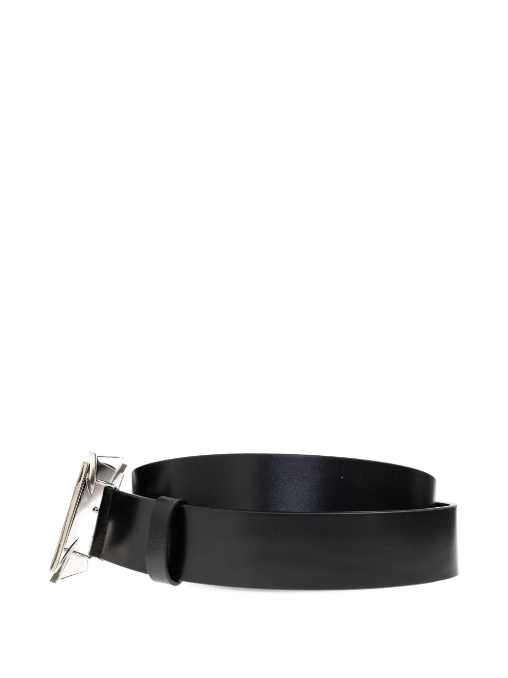 cross-buckle leather belt