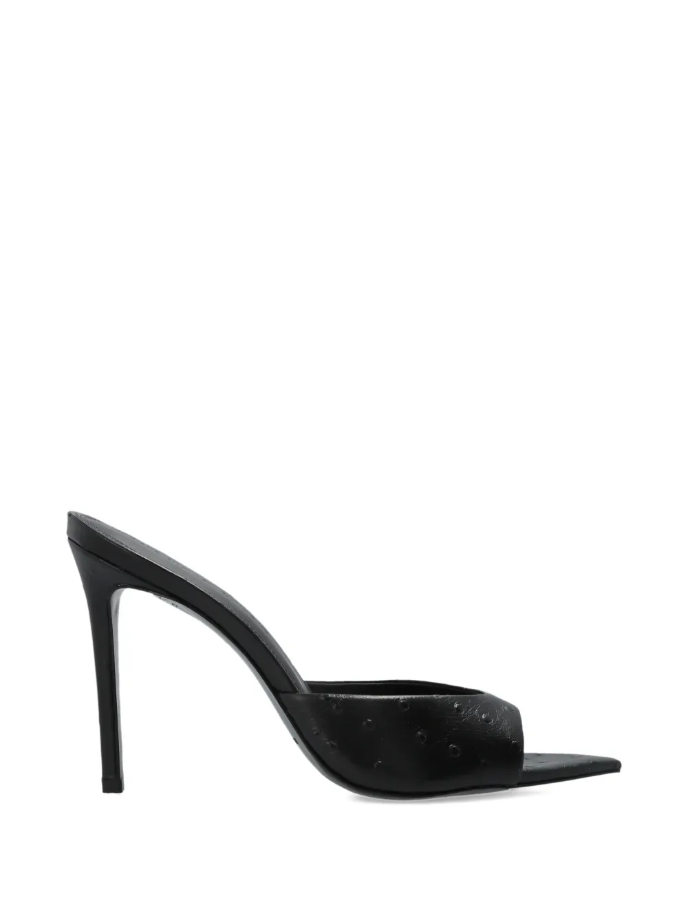 BLACK SUEDE STUDIO textured leather sandals - Nero