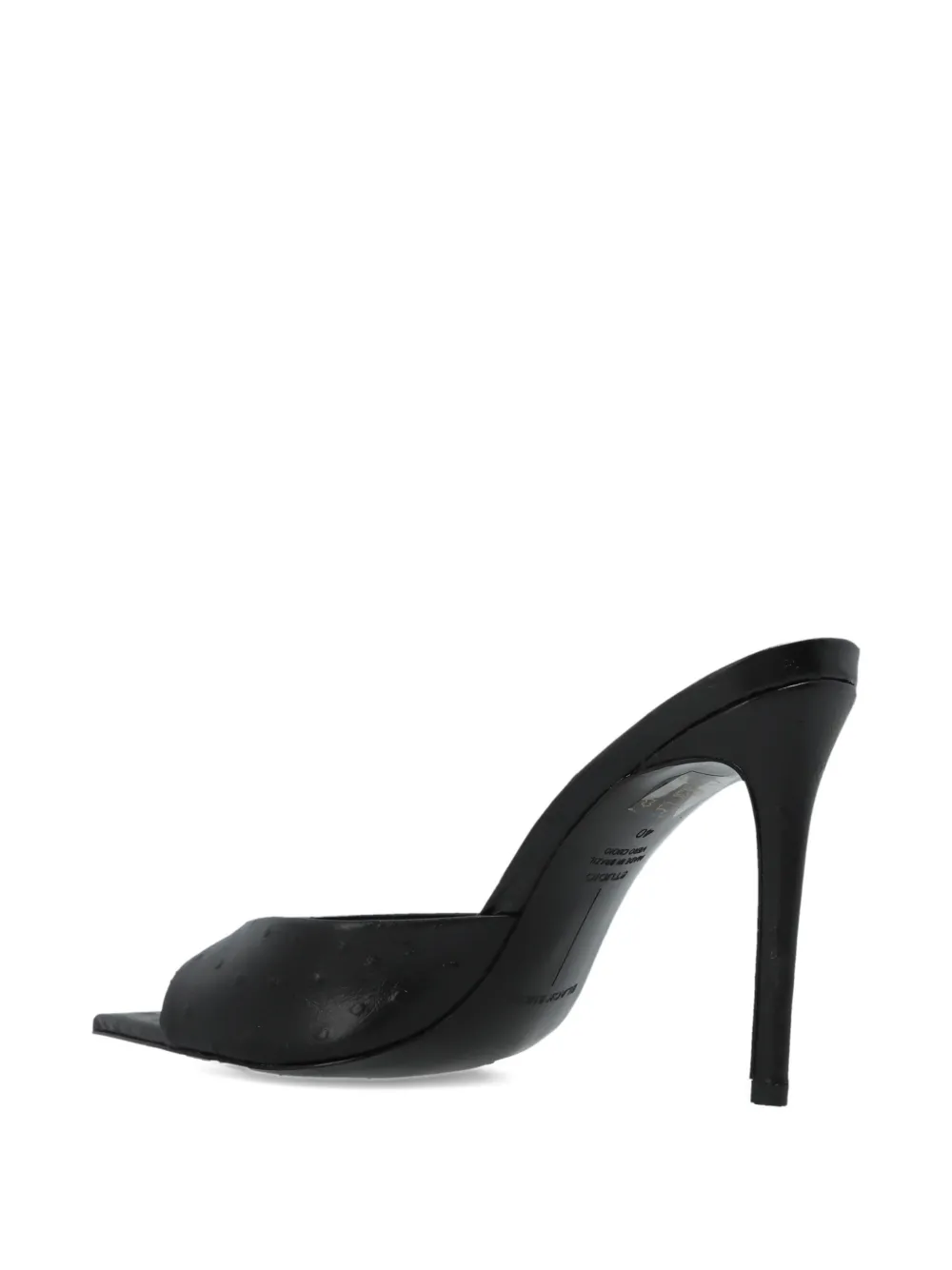  Black Suede Studio Textured Leather Sandals 