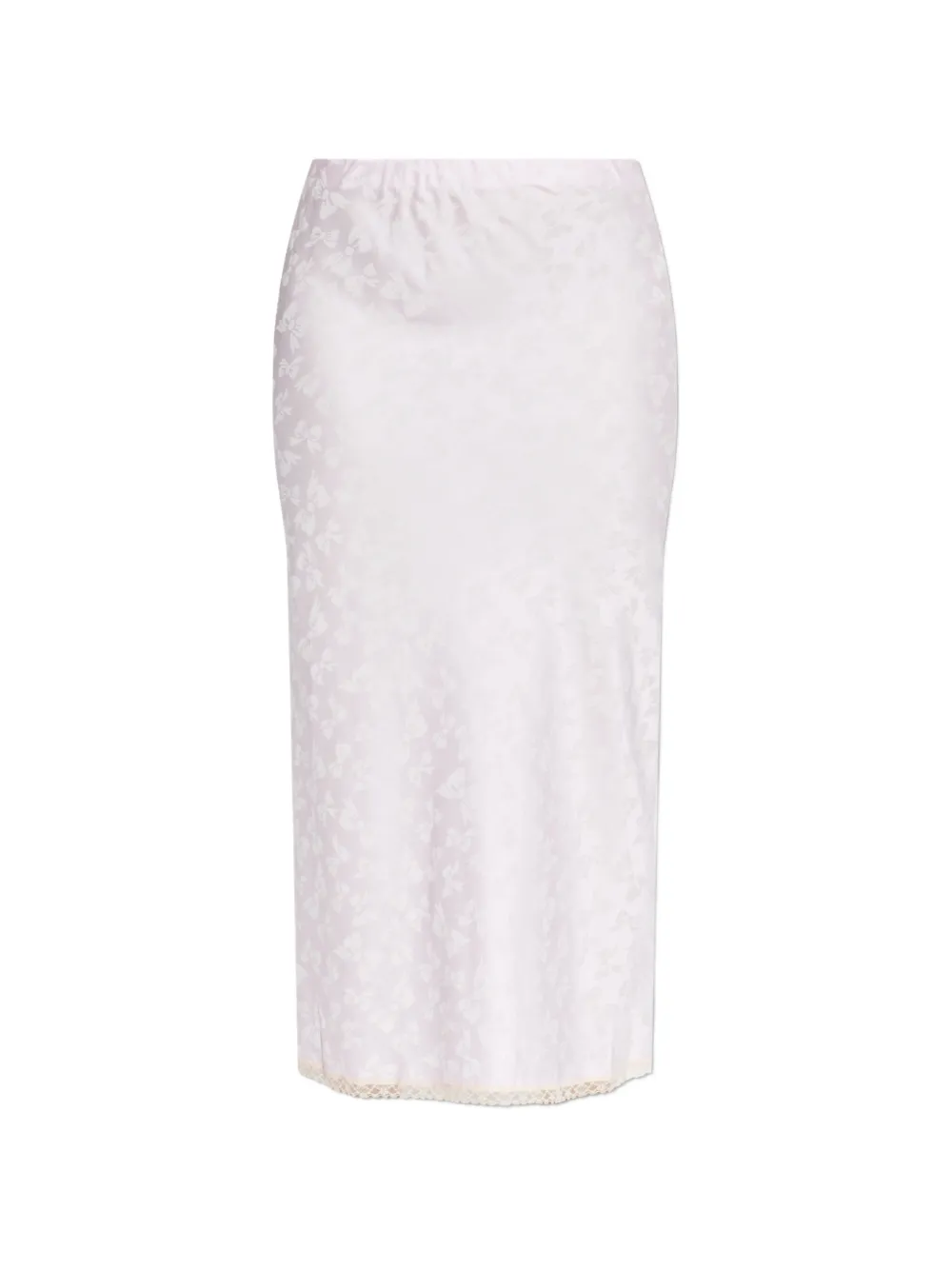 LoveShackFancy Kalo bow jacquard maxi skirt - Rosa